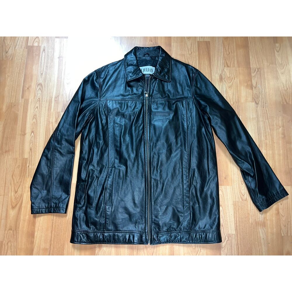 Vintage M. Julian Leather Jacket Wilsons Leather Expert Full Zip Black XL Tall